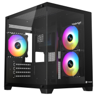 XTREME S270B WITH 3 ARGB FAN TEMPERED GLASS BLACK CASE